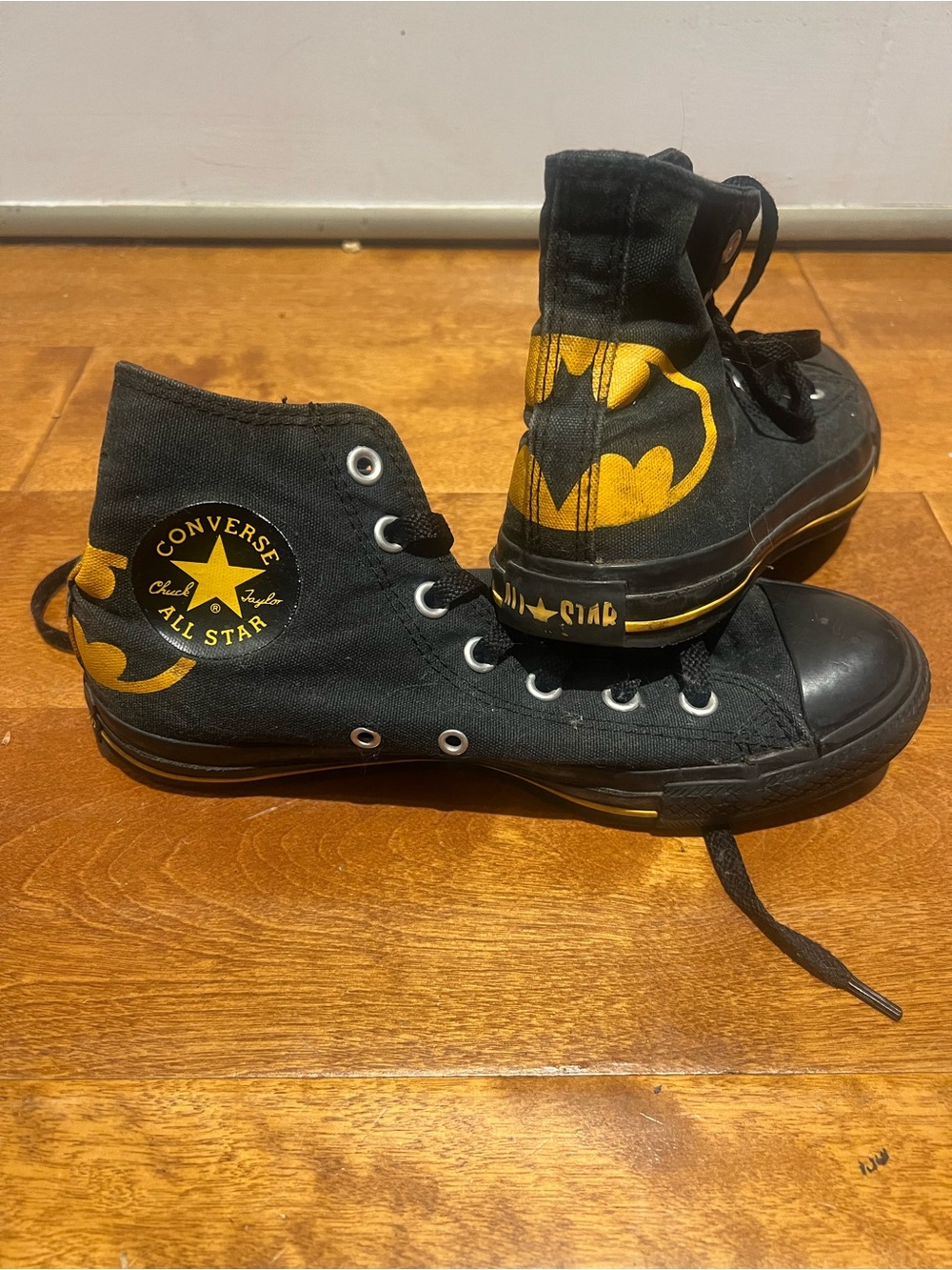 Converse Black & Yellow Batman High Top Sneakers